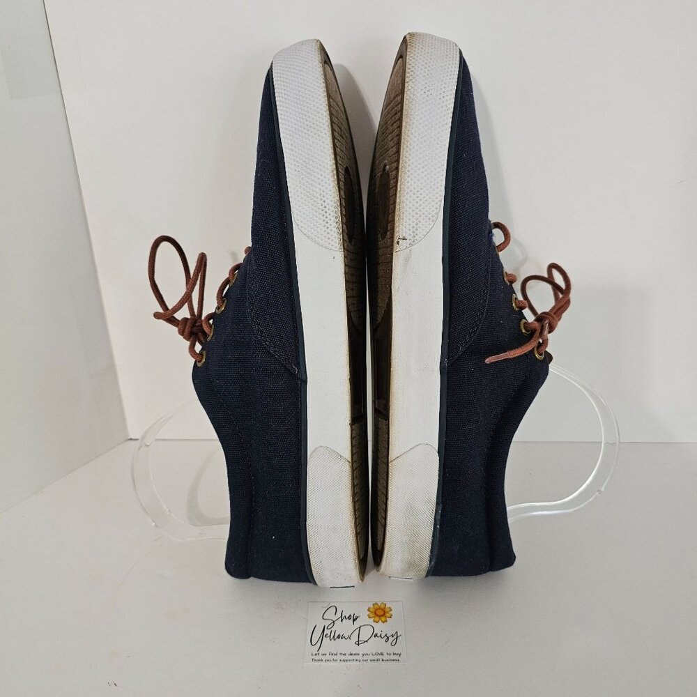 Polo Ralph Lauren Mens‎ Navy Canvas Sneakers Size 11《779》S - Picture 4 of 10